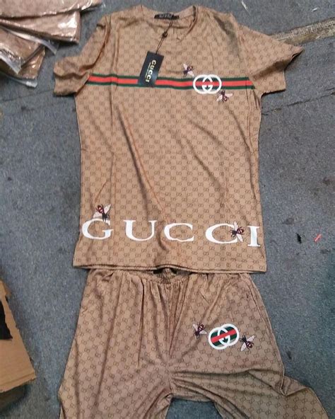 gucci short and shirt set